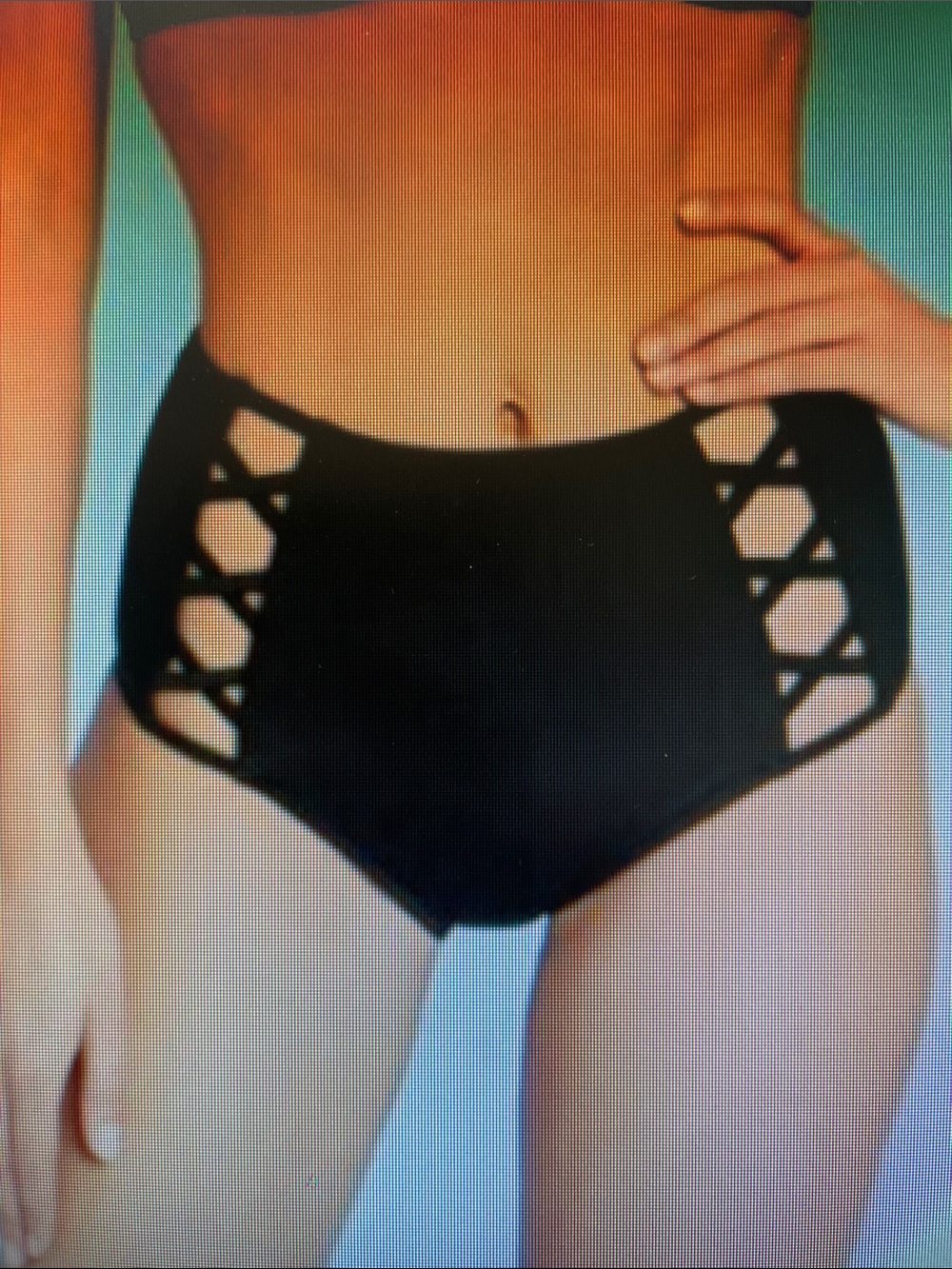 Never worn. Shade & Shore Black High-Waist Bikini Bottoms